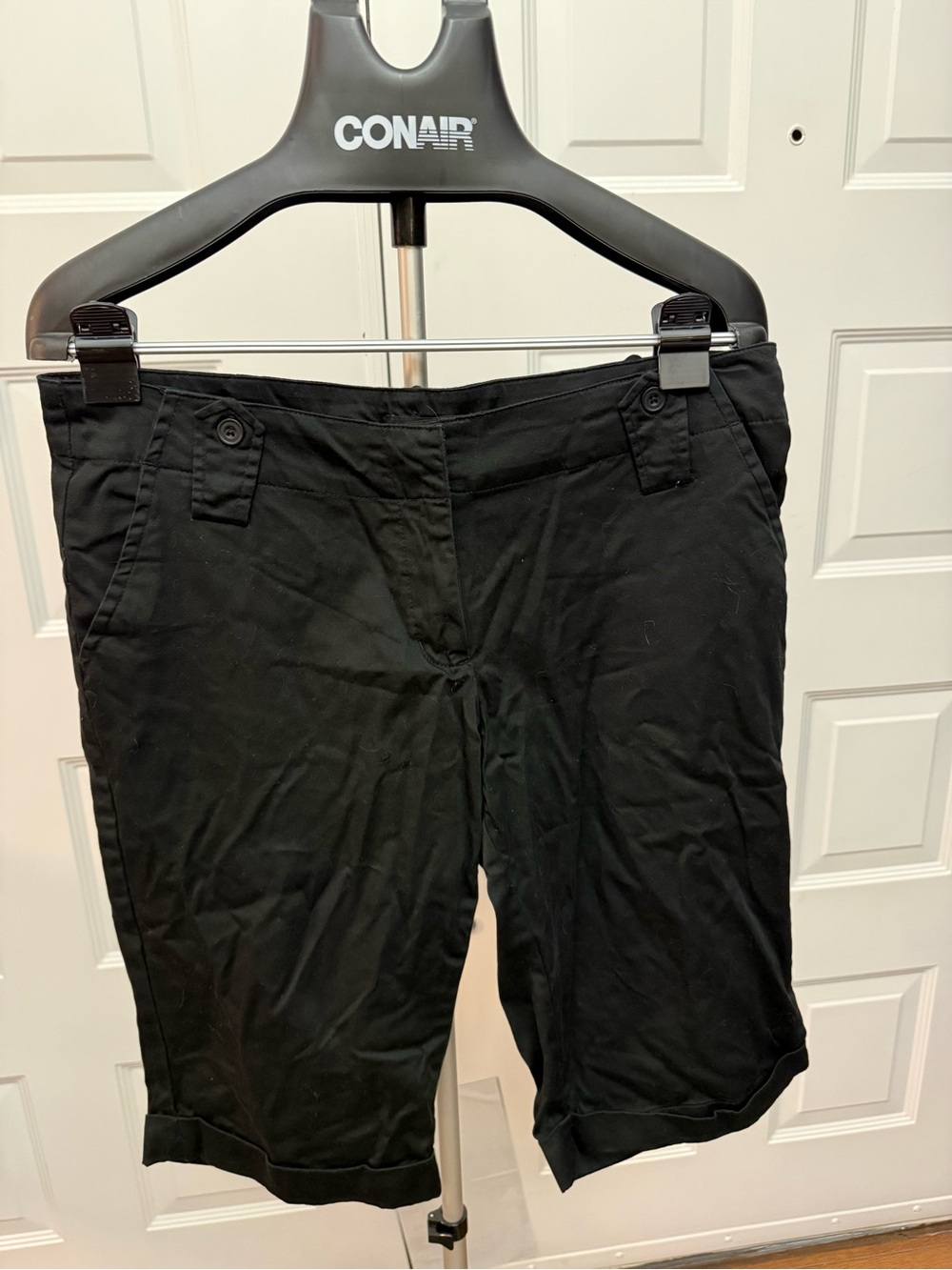 The Limited Black Rolled-Hem Bermuda Shorts